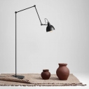Lampa podłogowa industrialna Aida czarna Aldex