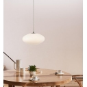 Lampa wisząca szklana Locus 38cm biały/stal Markslojd