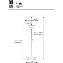 Lampa stołowa szklana Rise Small biały/antyczny Markslojd