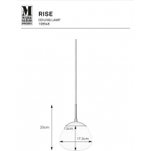 Lampa wisząca szklana Rise 18cm antyczny/biały Markslojd