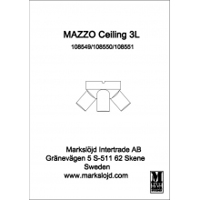 Plafon 3 punktowy loft Mazzo czarny Markslojd