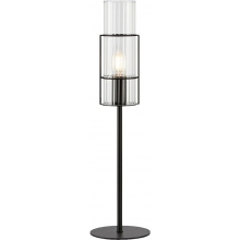 Lampa stołowa szklana tuba Tubo 50cm czarny/przeźroczysty Markslojd