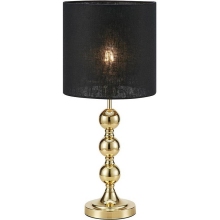 Lampa stołowa glamour z abażurem Octo mosiądz/czarny Markslojd