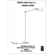 Lampa podłogowa regulowana loft Portland chrom Markslojd