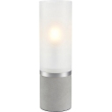 Lampa stołowa szklana z betonową podstawą Molo 30cm szara Markslojd
