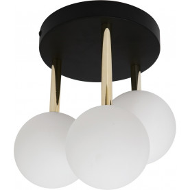 Lampa sufitowa szklane kule Ali Round III 19,3cm biały/czarny/złoty Zumaline