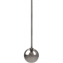 Lampa wisząca szklana kula nowoczesna Luna 12cm srebrny/czarny Zumaline