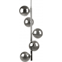 Lampa wisząca szklane kule nowoczesne Luna V 12cm srebrny/czarny Zumaline