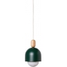 Lampa wisząca skandynawska Loft Ovoi 17cm ciemny zielony Kolorowe kable