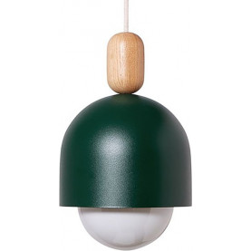 Lampa wisząca skandynawska Loft Ovoi 17cm ciemny zielony Kolorowe kable 2