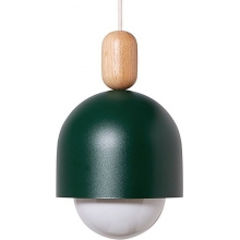 Lampa wisząca skandynawska Loft Ovoi 17cm ciemny zielony Kolorowe kable