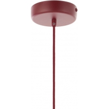 Lampa wisząca skandynawska Loft Ovoi 17cm burgund Kolorowe kable