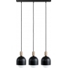 Lampa wisząca skandynawska na listwie Loft Ovoi III 60cm czarna Kolorowe kable