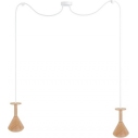 Lampa wisząca drewniana "pająk" Cono II Kolorowe kable