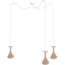 Lampa wisząca drewniana "pająk" Cono III Kolorowe kable