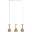Lampa wisząca drewniana na listwie Cono II Kolorowe kable
