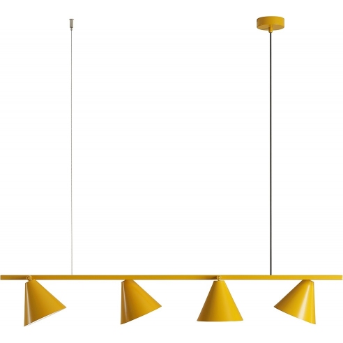 Lampa wisząca podłużna regulowana Form IV 120cm mustard Aldex