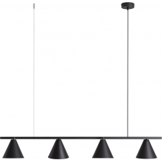 Lampa wisząca podłużna regulowana Form IV 120cm czarna Aldex