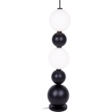 Lampa podłogowa szklane kule Tama LED biało-czarna MaxLight