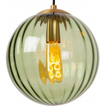 Lampa wisząca 3 szklane kule Monsaraz zielony/bursztynowy Lucide