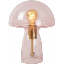 Lampa szklana designerska Fungo różowa Lucide