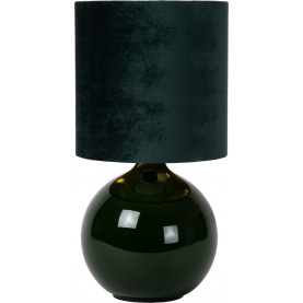 Esterad glass table lamp with green base Lucide