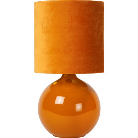 Esterad yellow table lamp with glass base Lucide