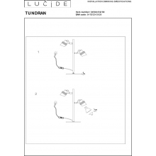Lampa biurkowa regulowana Tundran czarno-mosiężna Lucide
