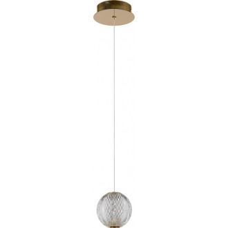 Cintra 11cm transparent&brass glamour pendant lamp Lucide