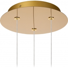 Lampa wisząca glamour Cintra III 25cm przeźroczysty/mosiądz Lucide