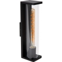 Sligo long clear&black outdoor glass wall lamp  Lucide