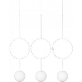 Isuulla 90cm white 3 glass globes designer pendant lamp Ummo