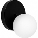 Refa 20cm white&black glass globe wall lamp Ummo