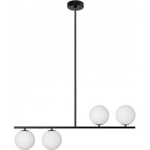 Lampa sufitowa 4 szklane kule Suguri AL 90cm biało-czarna Ummo