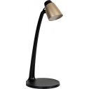 Lampa biurkowa Ludo czarno-mosiężna Lucide