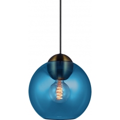 Lampa wisząca szklana kula Bubbles 24 niebieska HaloDesign