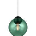 Lampa wisząca szklana kula Bubbles 24 zielona HaloDesign