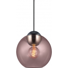 Lampa wisząca szklana kula Bubbles 24 różowa HaloDesign