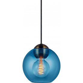 Lampa wisząca szklana kula Bubbles 18 niebieska HaloDesign