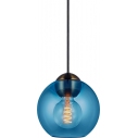 Lampa wisząca szklana kula Bubbles 18 niebieska HaloDesign