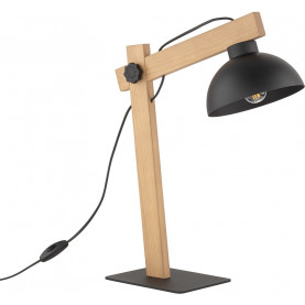 Lampa biurkowa loft Oslo czarny/drewno TK Lighting