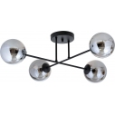 Lampa sufitowa 4 szklane kule Roma 75cm biało-grafitowa Emibig