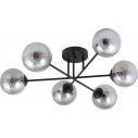 Lampa sufitowa 6 szklanych kul Roma 75cm biało-grafitowa Emibig