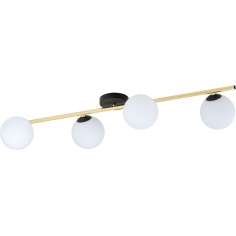 Splendi IV 100cm white&gold&black modern ceiling lamp with glass spheres Emibig