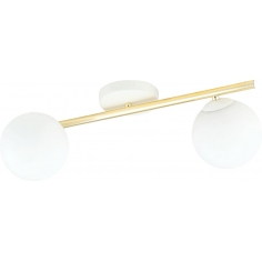 Splendi II 55cm white&gold modern ceiling lamp with glass spheres Emibig