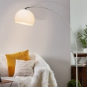 Lampa podłogowa łukowa nowoczesna Vessa Chrom/Biała Brilliant