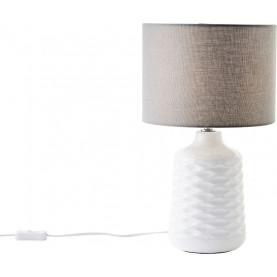 Lampa stołowa ceramiczna z abażurem Ilysa biała Brilliant 2
