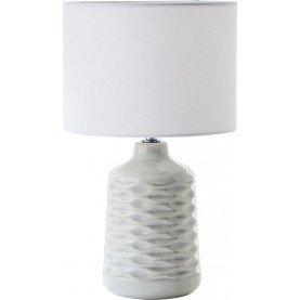 Lampa stołowa ceramiczna z abażurem Ilysa szara Brilliant 2
