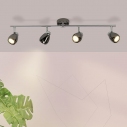 Plafon nowoczesny 4 punktowy Milano IV Led Chrom/Czarny Perłowy Brilliant