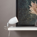 Nowoczesna Lampa klips Leo biały Brilliant do czytania.